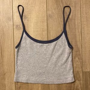 Brandy Melville gray and blue tank top, small.